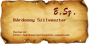 Bárdossy Szilveszter névjegykártya